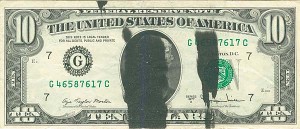 Paper Money Error - $10 Extreme Ink Smear